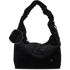 Slouchy Large Nylon Hobo Bag for Women Drawstring Adjustable Crossbody Shoulder Tote Bag Travel Beach Gym College in Saudi Arabia