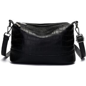 Sursee Crocodile Embossed Crossbody Bag for Women Genuine Leather Shoulder Purse Stylish Hobo Handbag in Saudi Arabia