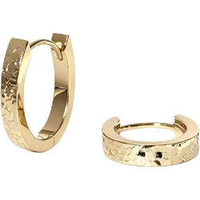 Small Hoop Earrings for Women Glitter Hoops Gold Plated with 925 Sterling Silver Post in Saudi Arabia