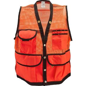Jim Gem 8-Pocket Nylon Mesh Cruiser Vest – X-Large (43-46) | Hi-Vis Orange, Lightweight Breathable Cordura® Vest with Multiple Pockets in Saudi Arabia