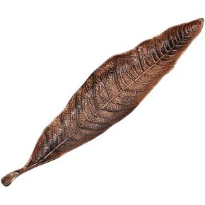 Generic Leaf Incense Tray Handmade Retro Antique Vertical Incense Rack Creative Zinc Alloy Incense Holder Zen(Copper) in Kuwait
