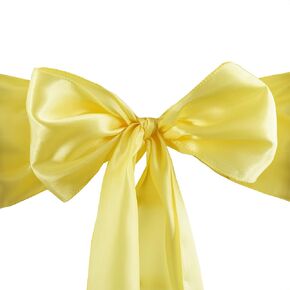 100 Antique Gold Satin Chair Sashes Bows Ties for Wedding Decorations Party Supplies Events Chair Covers Decor Banquet Reception in Saudi Arabia