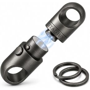 Titanium Quick Release Magnetic Keychain, One-Hand Detachable Design, Professional Grade Metal Construction, Silver Gray in Saudi Arabia