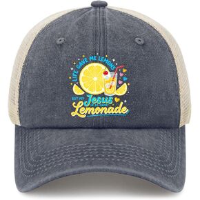 Life Gave Me Lemons Jesus Makin' Lemonade Hats for Men Cool Washed Distressed in Kuwait