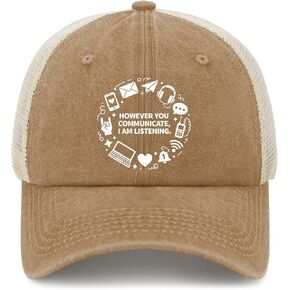 However You Communicate I'm Listening Hat for Women Low Profile Washed in Kuwait