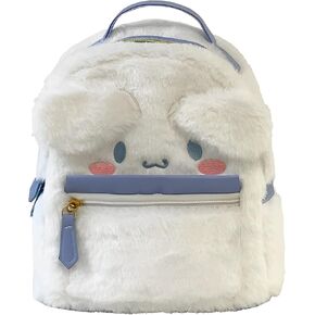 Cute Small Plush Backpacks for Girls, 3D Kawaii Animal Cartoon Mini Adorable Bag, Travel And Everyday Use Handbag Furry Bag, White Dog in Saudi Arabia