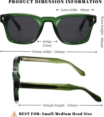 Retro Polarized Sunglasses for Womens Men,Square Driving Shades UV Protection in Saudi Arabia