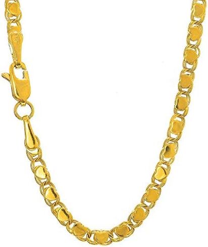 JewelStop 14k الذهب الأصفر الصلب 3.3 ملم سلسلة القلب سوار خلخال قلادة 7 "10" 18" مشبك مخلب جراد البحر in Kuwait