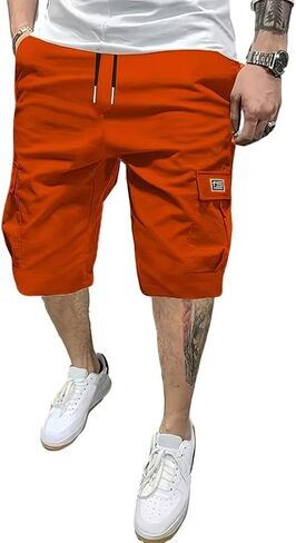 Men's Summer Work Shorts - Drawstring, 100% Polyester, Multi-Pocket in Kuwait