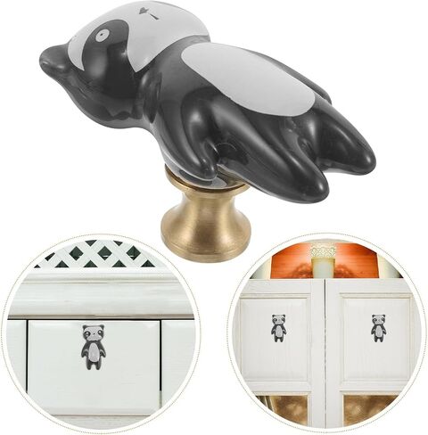 minkissy Creative Panda Drawer Pull Handles Brass Ceramic ’ Room Cabinet Knobs Decorative Closet and Dresser Door Handles for Wardrobe and Shoe Cabinet in Kuwait