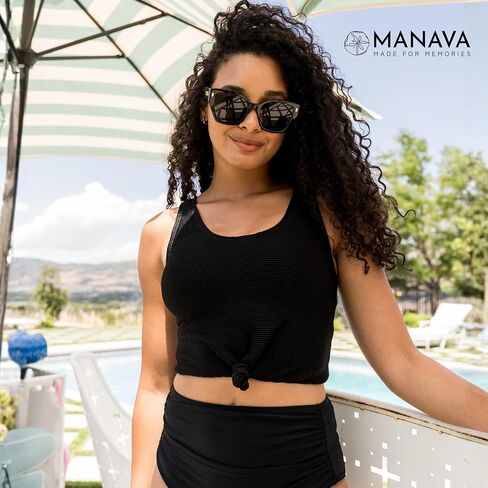 MANAVA Barefoot Bottom Black Women’s Mid Rise Ruched Bikini Bottom, Fully Lined Swim Bottoms Moderate Coverage - (XXS - 3XL) in Kuwait