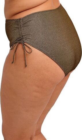 Women's Sunset Shimmer Adjustable Bikini Brief, Gold Rush, 22 in Saudi Arabia