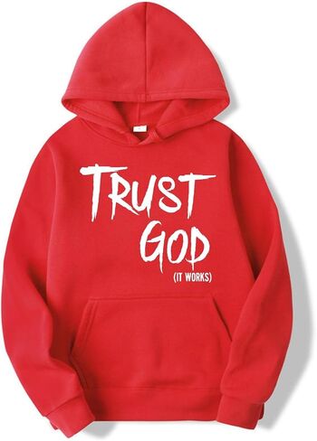 TRUST GOD IT WORKS Hoodie, Unisex Christian Faith Pullover Yahweh Gospel Bible Sweatshirt in Saudi Arabia