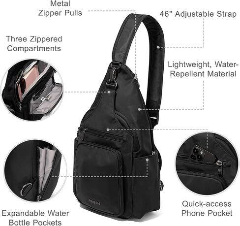 Baggallini Women's Central Park Large Crossbody Sling Bag in Kuwait