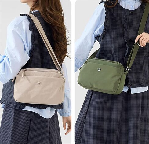 Small Casual Solid Nylon Shoulder bags for Women Fahshion Zipper Crossbody Bag Soft Top Handle Handbag Purse in Saudi Arabia