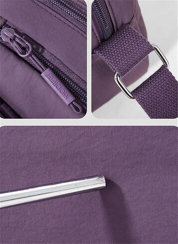 Small Casual Solid Nylon Shoulder bags for Women Fahshion Zipper Crossbody Bag Soft Top Handle Handbag Purse in Saudi Arabia