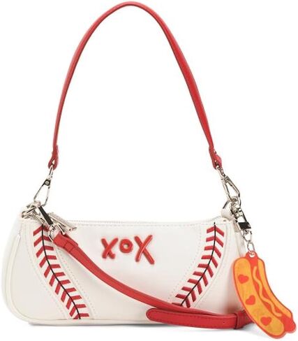Betsey Johnson Shoulder Bag, Sports Theme, Zip Closure, Adjustable Strap in Saudi Arabia