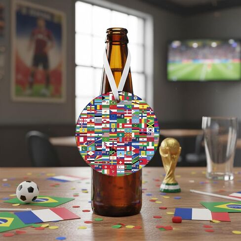 World Cup Ceramic Ornaments 2026 Round World Cup Merchandise Set Country Flags of the World on 3 inch Ceramic Ornament Soccer Cup Ornaments Gift Ornament for Presents in Gift Box in Saudi Arabia