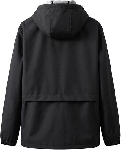 Men's Lightweight Windbreaker Waterproof Raincoat Hooded Jacket Casual Outdoor Active Zip Up Windproof Running Coat in Saudi Arabia