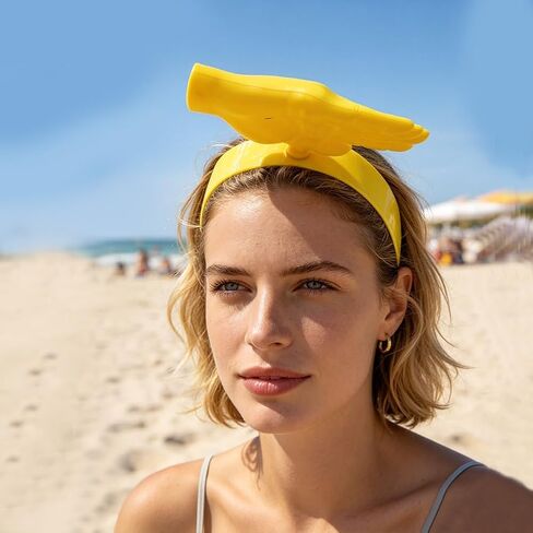 Hand Sun Visor, Funny Hands-Free Hand Shade Hat,Adjustable Palm-Sized Sun Hat,UV Protection Visor for Outdoor-Yellow in Saudi Arabia
