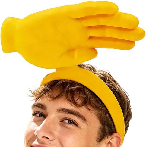 Hand Sun Visor, Funny Hands-Free Hand Shade Hat,Adjustable Palm-Sized Sun Hat,UV Protection Visor for Outdoor-Yellow in Saudi Arabia