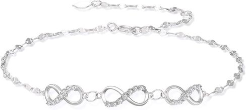 أساور SISGEM 14k Gold Lab Grown Diamond Infinity للنساء، هدايا مجوهرات ذهبية حقيقية 14kt لها 6.2-7.8 بوصة in Kuwait