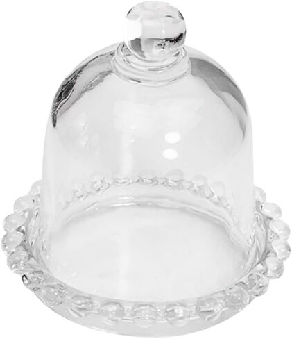 Pearl Edge Glass Candle Cover Decorative Dustproof Candle Protector for Aromatherapy Glass Dome for Home Decor and Festivals in Kuwait