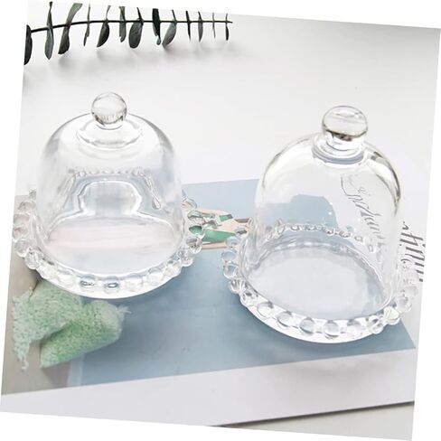 Pearl Edge Glass Candle Cover Decorative Dustproof Candle Protector for Aromatherapy Glass Dome for Home Decor and Festivals in Kuwait