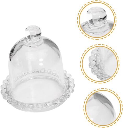 Pearl Edge Glass Candle Cover Decorative Dustproof Candle Protector for Aromatherapy Glass Dome for Home Decor and Festivals in Kuwait