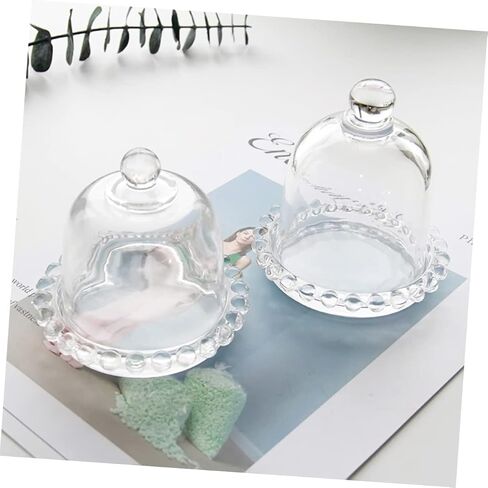 Pearl Edge Glass Candle Cover Decorative Dustproof Candle Protector for Aromatherapy Glass Dome for Home Decor and Festivals in Kuwait