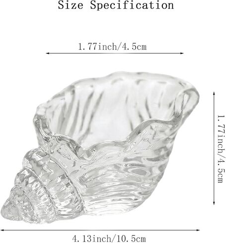 2 PSC Glass Conch Tea Light Holder, Coastal Boho Seashell Shaped Candle Holder Accent for Table Centerpiece Wedding Anniversary Party Home Decor in Saudi Arabia