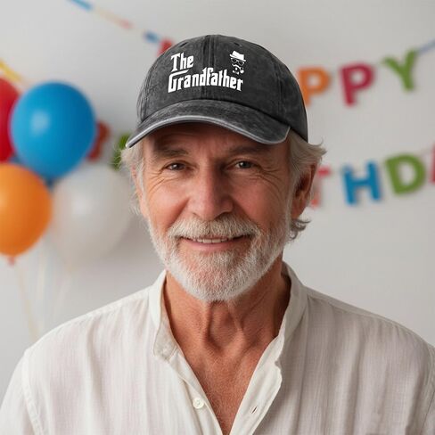 Gifts for Grandfather Grandpa Hat, Grandfather Birthday Father Day Ideas-Adjustable Baseball Cap in Saudi Arabia