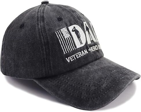 Dad Hats for Men Fathers Day Birthday Xmas Retirement Gifts from Daughter Son, Dad Veteran American Flag Baseball Cap, The Legend Hero Dad Country Hat Black in Saudi Arabia