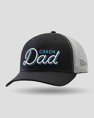 Baseballism Coach Dad Baseball Dad Snapback Trucker Cap Black in Kuwait