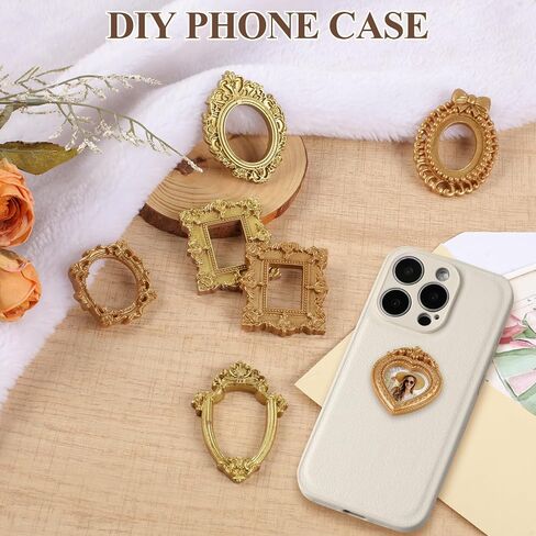 Ninsula 10PCS Mini Picture Frame, Vintage Gold Mini Frames, Small Resin Antique Frames for DIY Crafts, Wall Decorations, Photography, Christmas, and Holiday Parties in Saudi Arabia