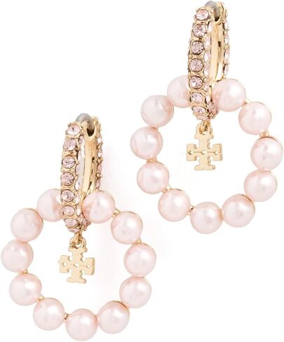 Tory Burch Women's Moondance Pearl Hoop Earrings in Kuwait