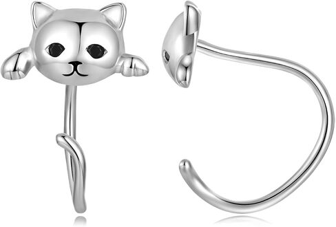BISAER 925 Sterling Silver Heart Star Small Hoop Earrings, Hypoallergenic Backless Earrings Cartilage Earrings for Women, Dainty Sleeper Earrings with No Back Half Hoop Earrings Jewelry Gift for Her in Saudi Arabia