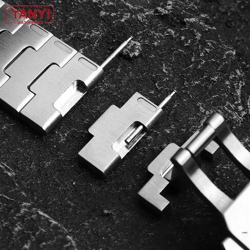 Solid Stainless Steel Watch Band for cartier santos wssa0010 watchband men's wristband bracelet 21mm quick release watches strap (Silver,21mm) in Saudi Arabia
