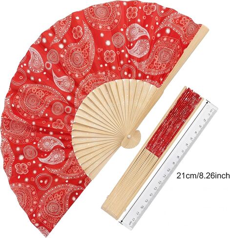 24 Pcs Western Cowboy Party Paper Fans Wild West Cowboy Cowgirl Theme Decorations Red Bandana Paper Fans for Western Wedding Bandana Party Favors in Kuwait