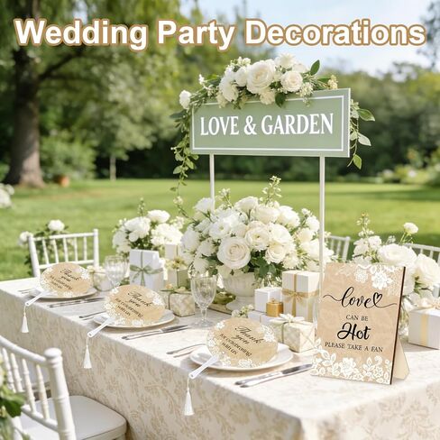 100Pcs Wedding Hand Fans with Tassels for Guests Retro Lace Plastic Portable Handheld Fans with A Table Sign Bulk Party Favors for Wedding Bridal Shower Ceremony Decor Appreciation Gifts（Lace Flower） in Saudi Arabia