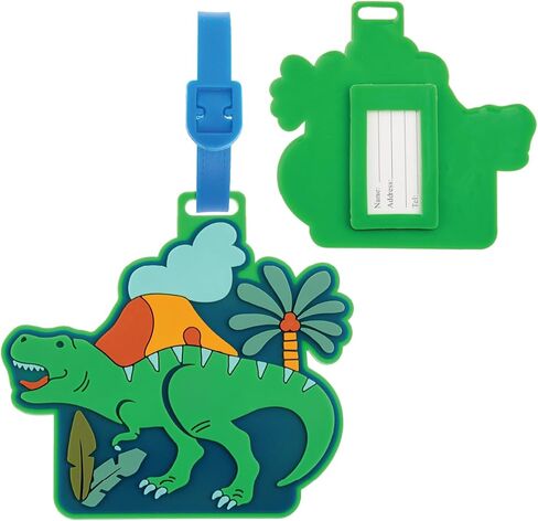 Stephen Joseph, Kids Luggage Tag, Cute Suitcase Tag with Name ID Card, Dino in Kuwait