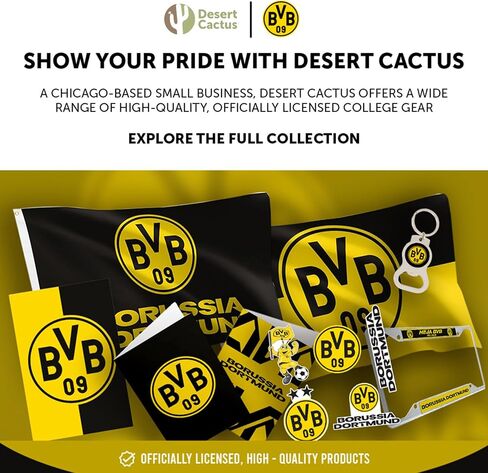علامة الأمتعة Desert Cactus Borussia Dortmund BVB German Germany Die Schwarzgelben Club Football Soccer متينة من مادة PVC لبطاقة تعريف السفر للحقائب وحقائب الظهر (النمط A) in Kuwait