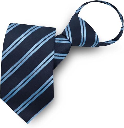 Striped Ties for Men, Zipper Adjustable Mens Tie Pre-tied Plaid Mens Neckties for Formal Meeting Party Wedding in Saudi Arabia