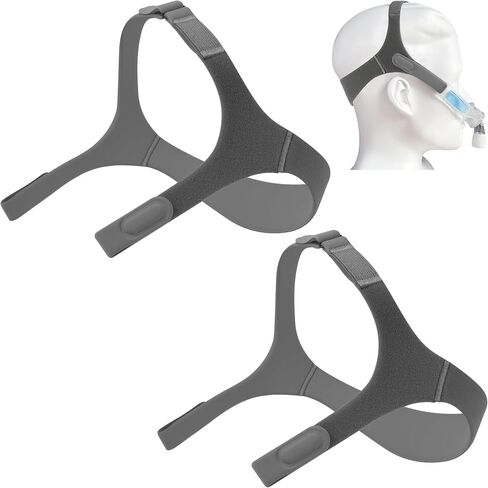 2 Packs Replacement Headgear for Nuance Pro CPAP Mask, CPAP Headgear Compatible with Philips Respironics Nuance Pro Gel Nasal Pillows Mask, Soft Breathable, Strong Velcro, Anti-Leak Fit in Saudi Arabia