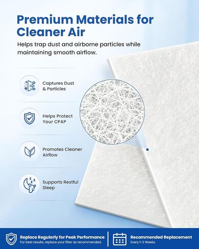 72 Pack CPAP Filters for ResMed AirSense 10 and AirCurve 10 Premium Hypoallergenic Disposable Replacement Filters - Also Fits S9 Series in Saudi Arabia