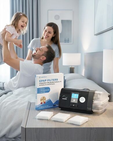 72 Pack CPAP Filters for ResMed AirSense 10 and AirCurve 10 Premium Hypoallergenic Disposable Replacement Filters - Also Fits S9 Series in Saudi Arabia