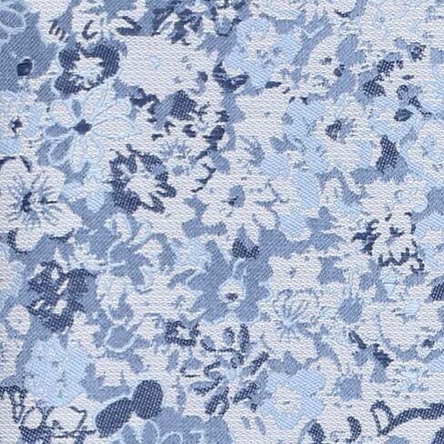 tiemart Regent Morris Neckwear Steel Blue Member Floral Silk/Viscose Standard Necktie, 3.25" Width in Kuwait