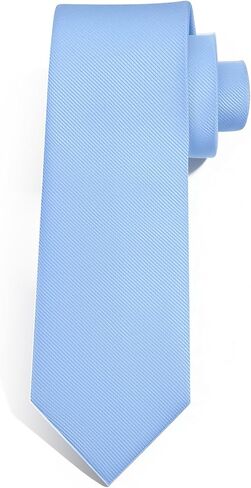 Light Blue Ties for Men, Classic Formal Necktie, Polyester Yarn Material, Versatile, for Wedding, Business Party, Daily Wear in Kuwait