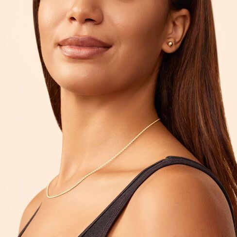 14K Gold Rope Chain Necklace for Women & Men,1.5mm Width 16-24 Inches Length,TrendyTwisted Rope Chain,Hypoallergenic Non-Tarnish, Cadenas de Oro 14K para Mujer in Saudi Arabia