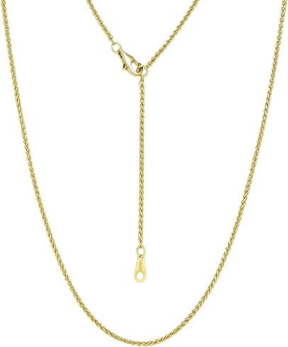 14K Gold Chain Necklace for Women, Simple 20in Gold Chain, Hypoallergenic & Durable for Everyday Wear, Ideal Festival Jewelry Gift for Girlfriend Wife or Mother,1.4mm Wheat/1.6mm Cable/1.8mm Rope in Saudi Arabia